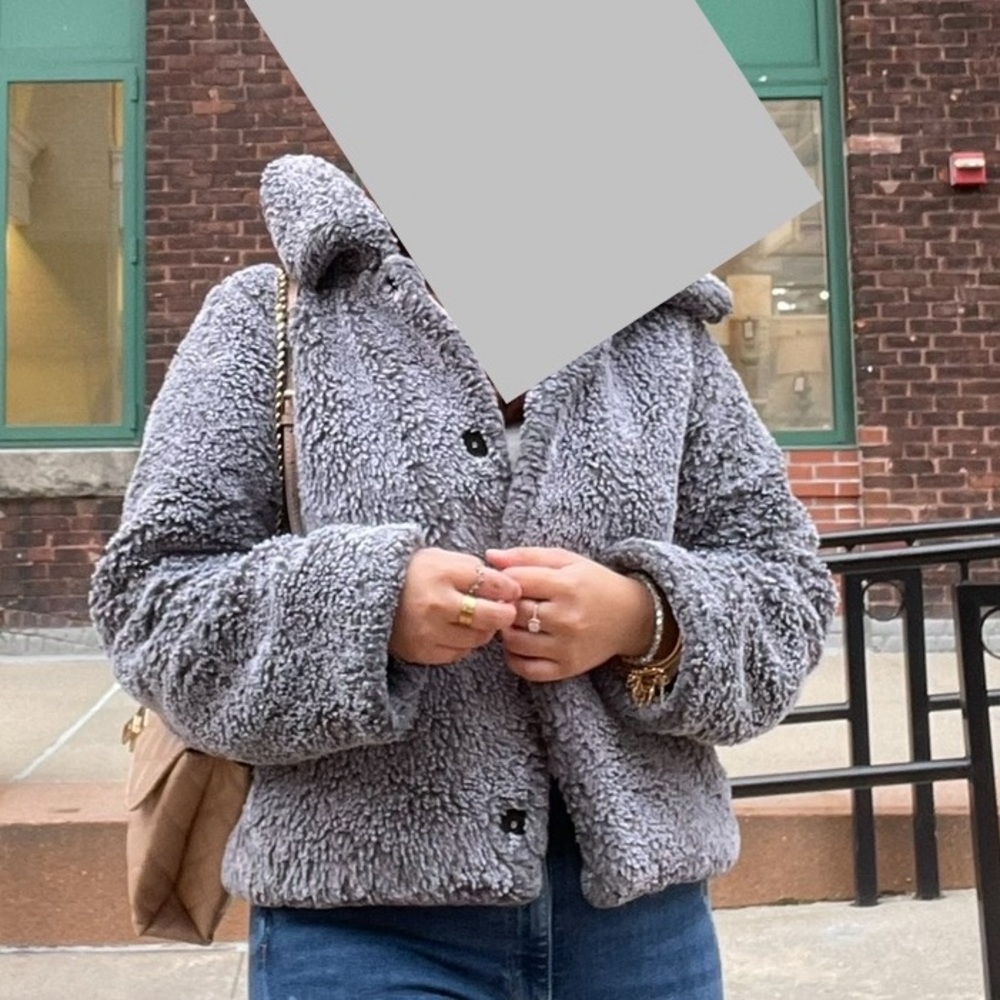 H&M Gray Teddy Jacket